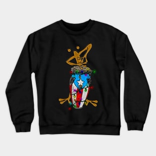 Conga Coqui Taino Xmas Puerto Rico Crewneck Sweatshirt